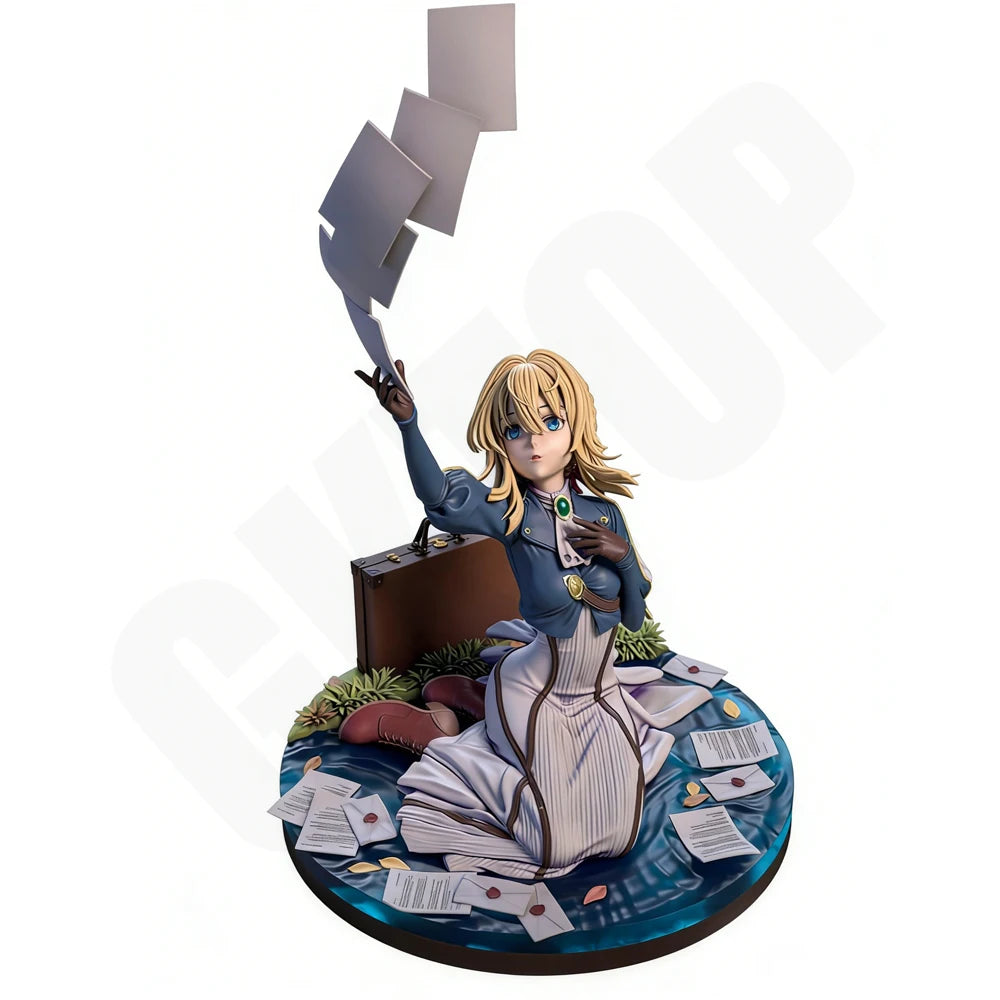 1/24 Girl with Staff, Resin Model Figure Kit, Anime Theme, Unassembled and Unpainted