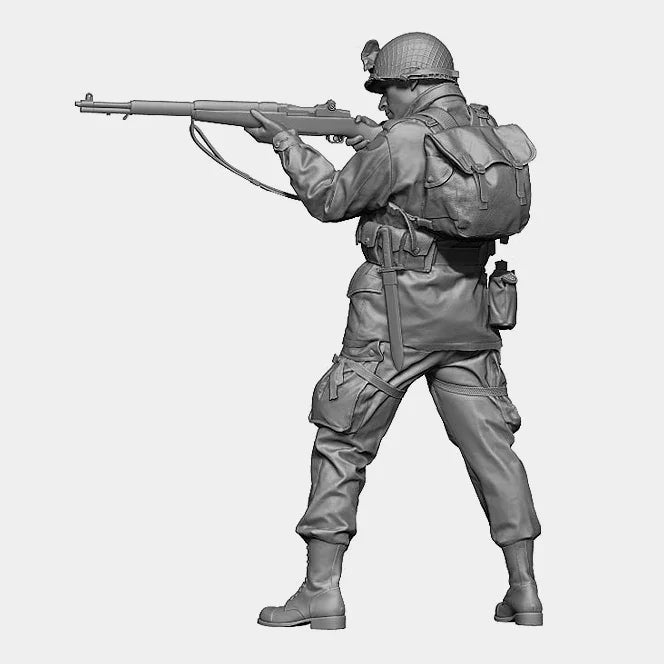 1/16 Modern German Rifleman Aiming Rifle, Resin Model Figure Kit, Unassembled and Unpainted