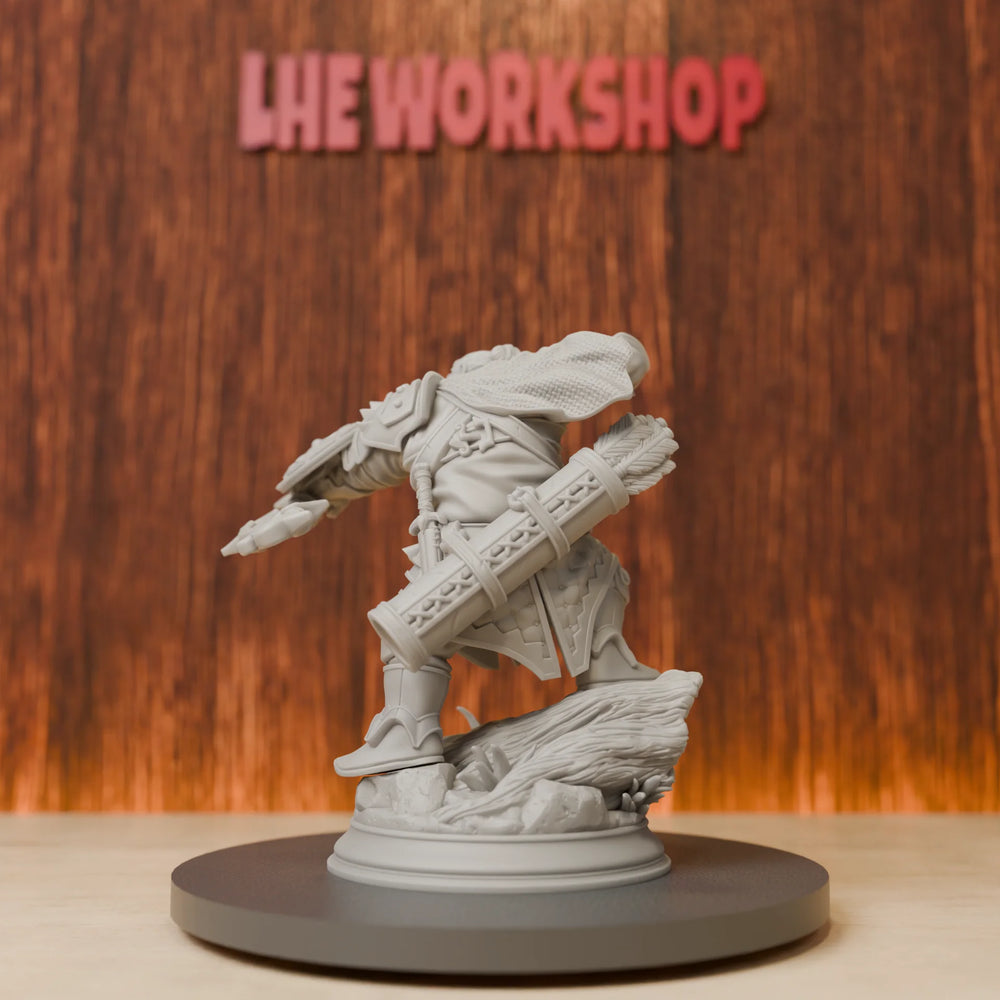 75mm Medieval Dwarf Archer Ranger, Resin Model Figure Kit, Unassembled and Unpainted