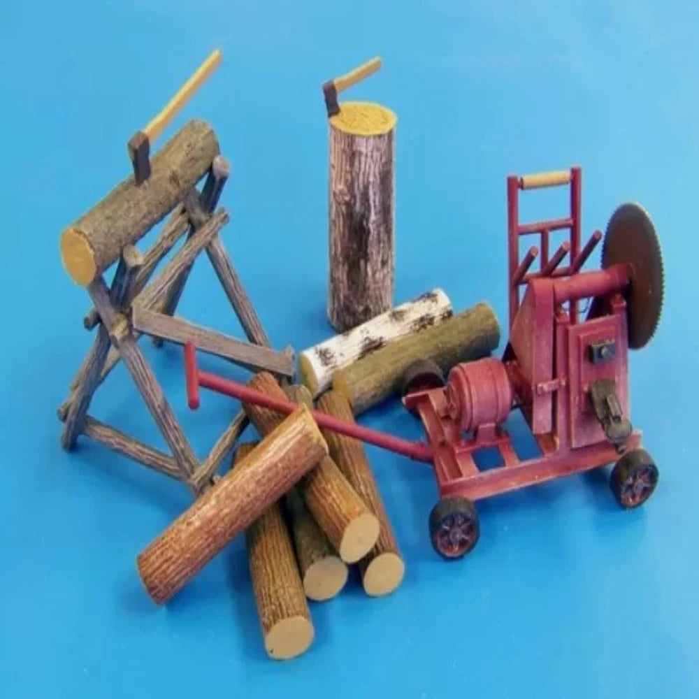1/35 Sawmill Scene Layout, Resin Model Terrain Kit, Historical Theme, Unpainted