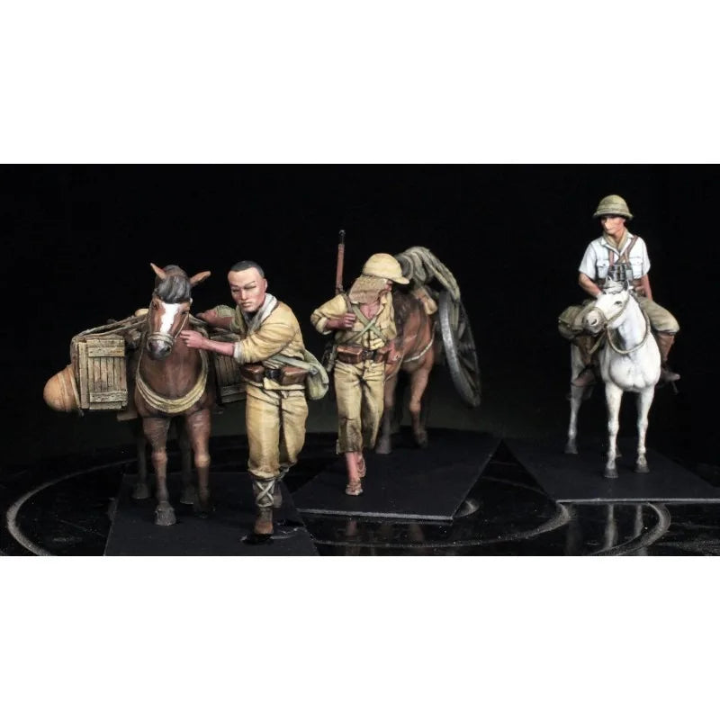 1/35 Napoleonic Cavalry & Transport, 18 Figures, Resin Model Figure Kit, Unassembled and Unpainted