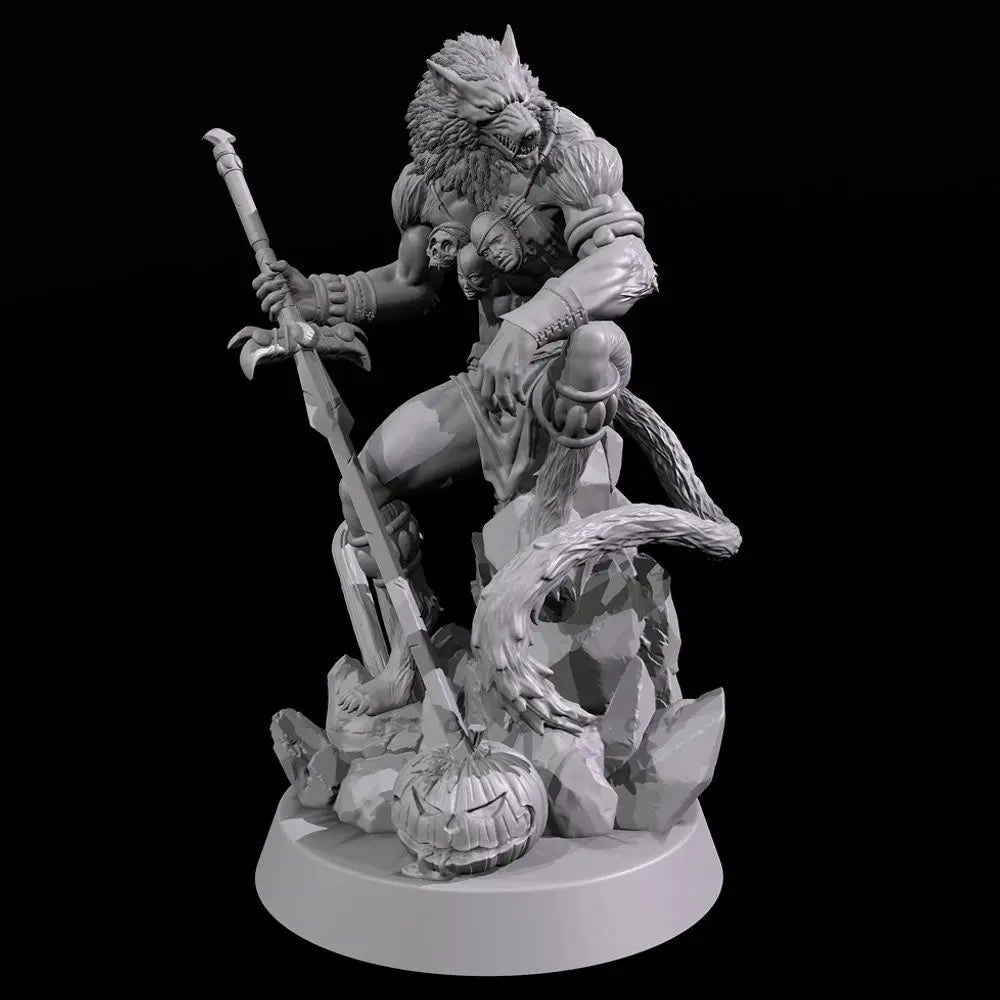 Medieval Fantasy Werewolf Warriors, 8 Figures, Resin Model Figure Kit, Unassembled and Unpainted