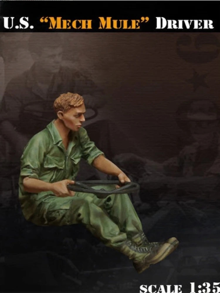 1/35 Cold War American Mech Mule Driver, Resin Model Figure Kit, Unassembled and Unpainted