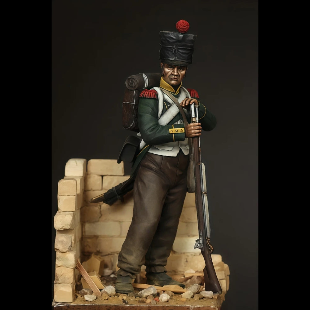 54mm Napoleonic Irish Regiment Cavalry Officer, Resin Model Figure Kit, Unassembled and Unpainted