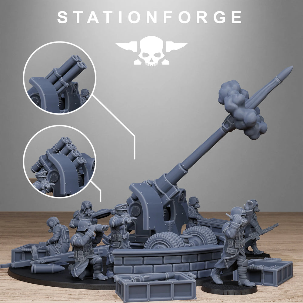 28mm Artillery Crew, 10 Figures, Resin Model Figure Kit, Sci-Fi Theme, Unassembled and Unpainted