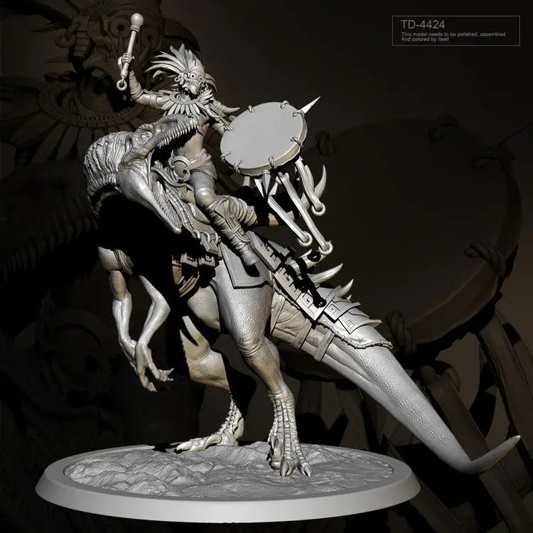 50mm Female Dragon Warrior, Resin Model Figure Kit, Fantasy Theme, Unassembled and Unpainted