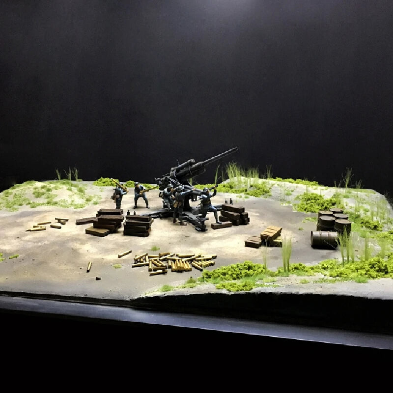 1/35 WWII Chinese Army Soldiers with Artillery, 6 Figures, Resin Model Figure Kit, Unassembled and Unpainted