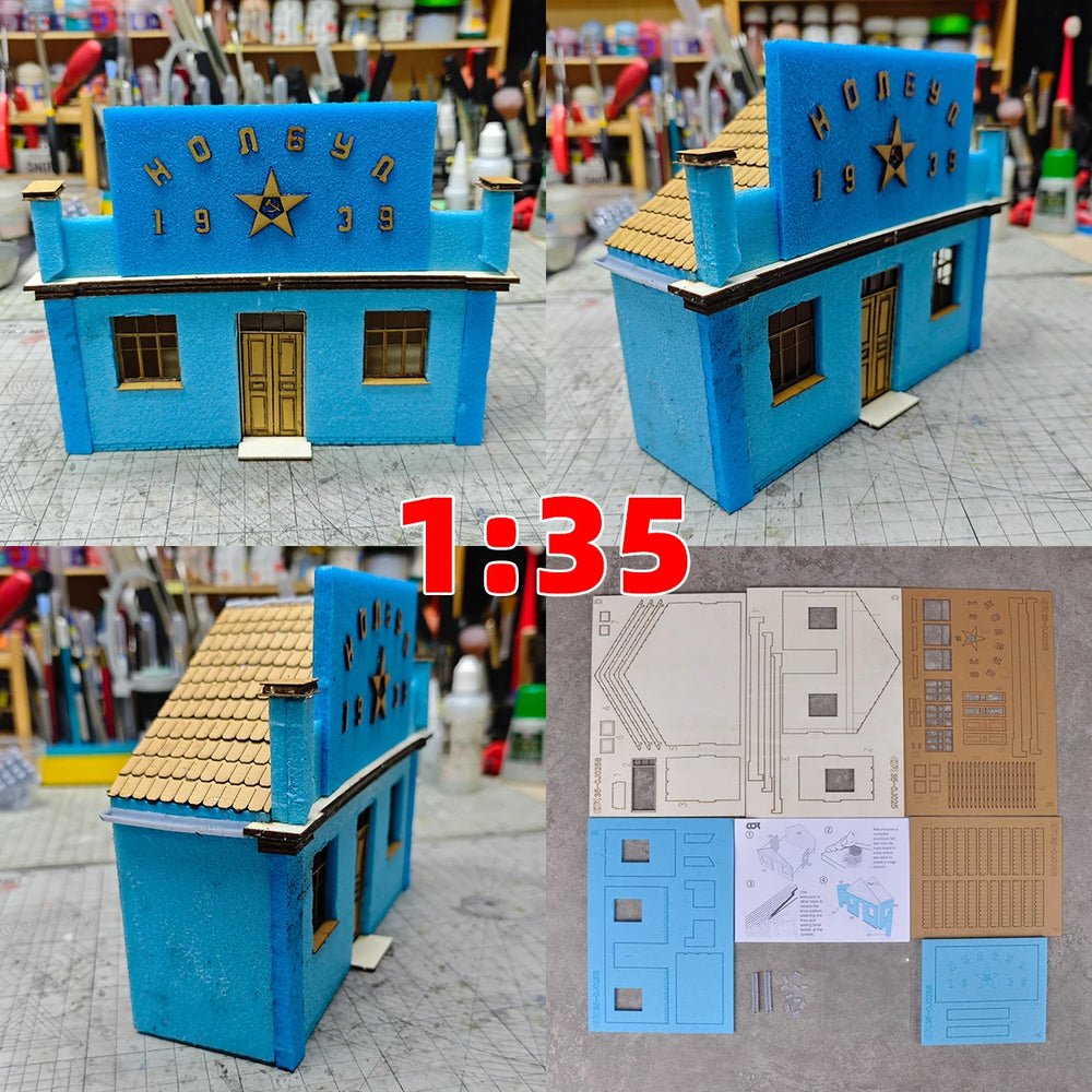 1/35 Eastern European Residential, Resin Model Diorama Kit, Historical Theme, Unassembled and Unpainted