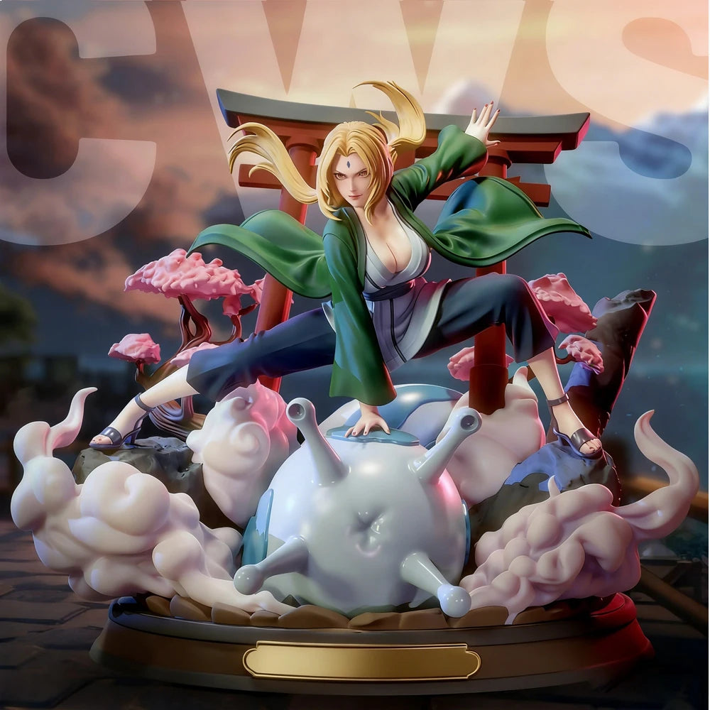 1/24 Sorceress with Hammer and Toadstools, Resin Model Figure Kit, Fantasy Theme, Unassembled and Unpainted