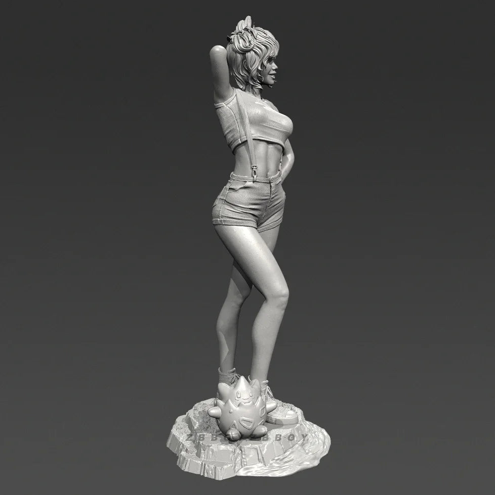 75mm Fantasy Pin-up Female, Resin Model Figure Kit, Unassembled and Unpainted
