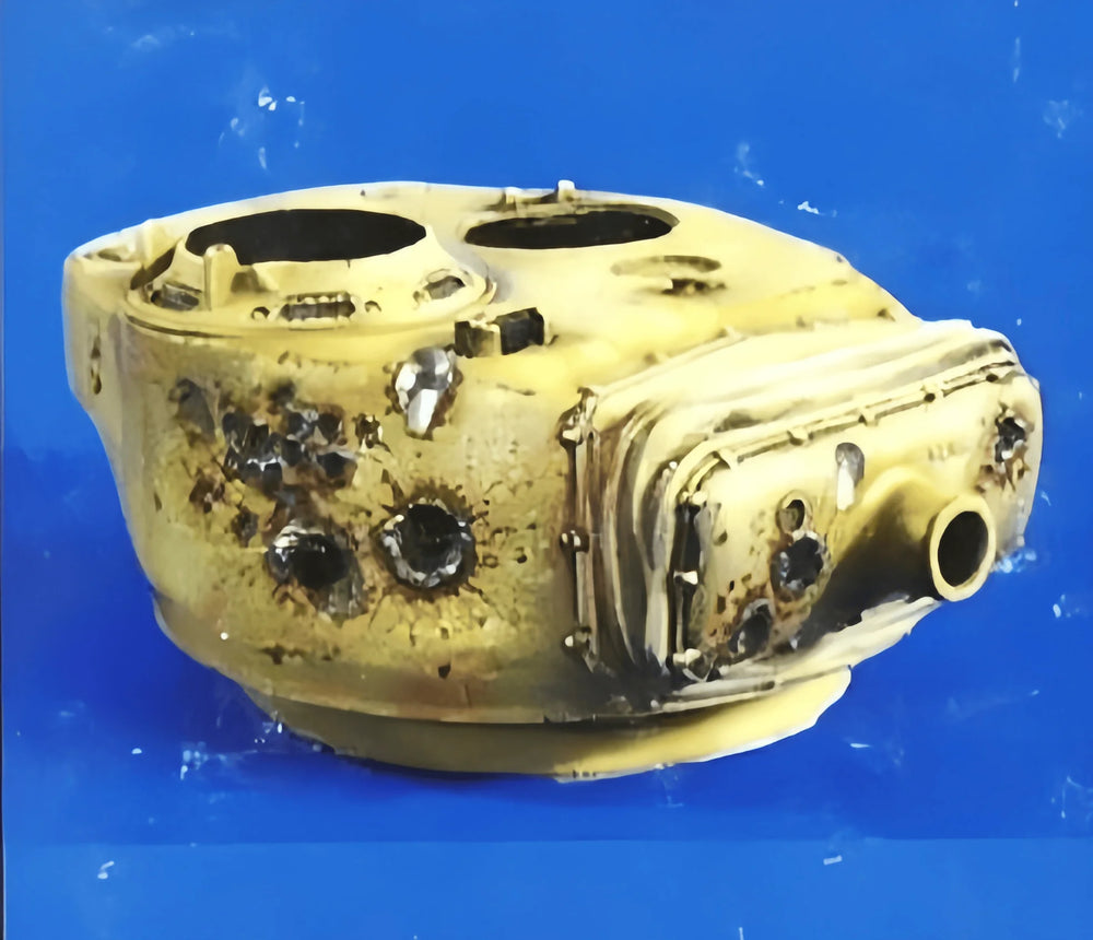 1/35 WWII German Tank Turret Battle Damaged, Resin Model Vehicle Kit, Unassembled and Unpainted