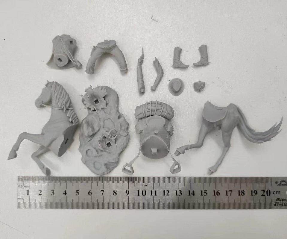 1/24 American Civil War Western Gunslinger Cowboy, 2 Figures, Resin Model Figure Kit, Unassembled and Unpainted