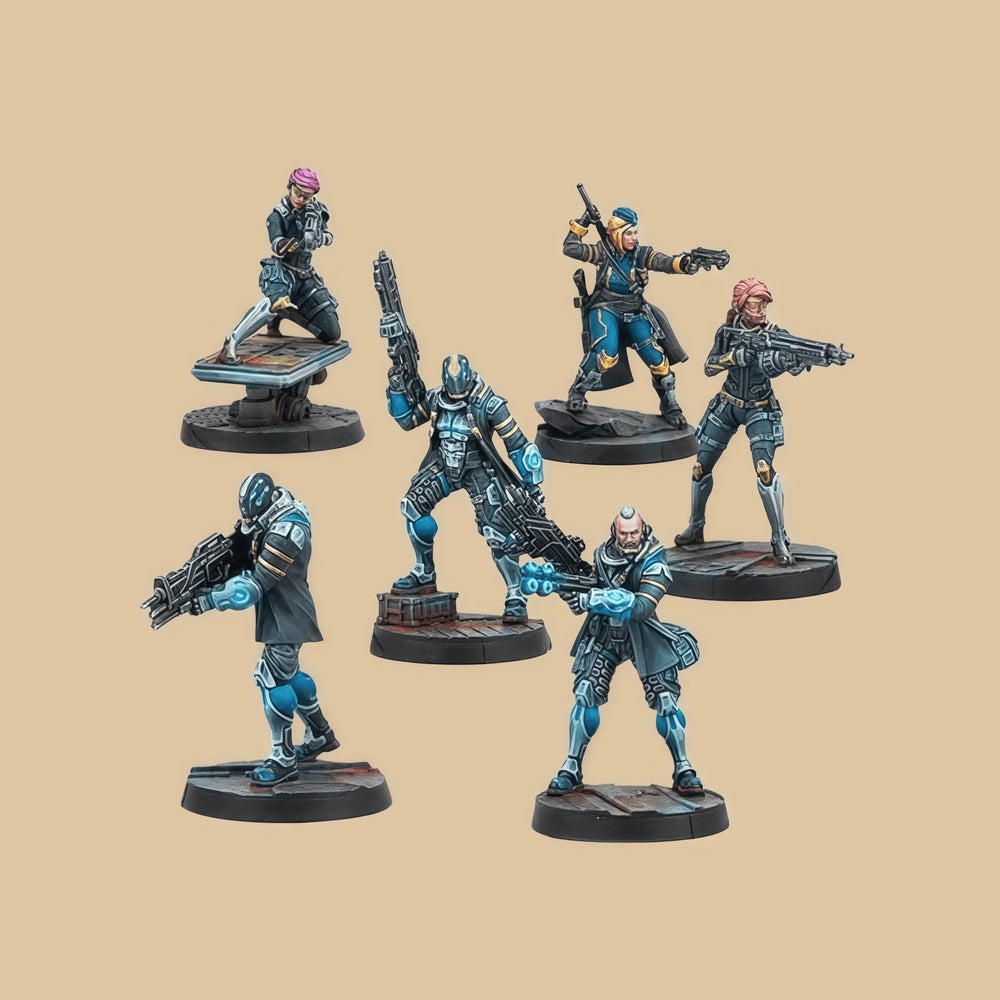 O-12 Pack Alpha, 6 Figures, Resin Model Figure Kit, Sci-Fi Theme, Unassembled and Unpainted