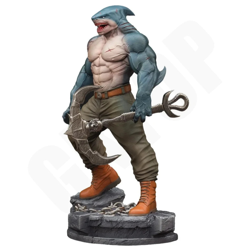 1/24 Shark Warrior, Resin Model Figure Kit, Fantasy Theme, Unassembled and Unpainted