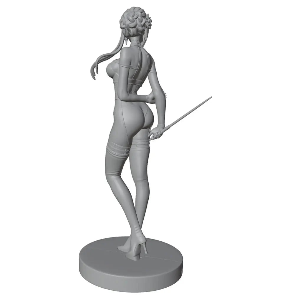 75mm Anime Warrior Woman, Resin Model Figure Kit, Unassembled and Unpainted