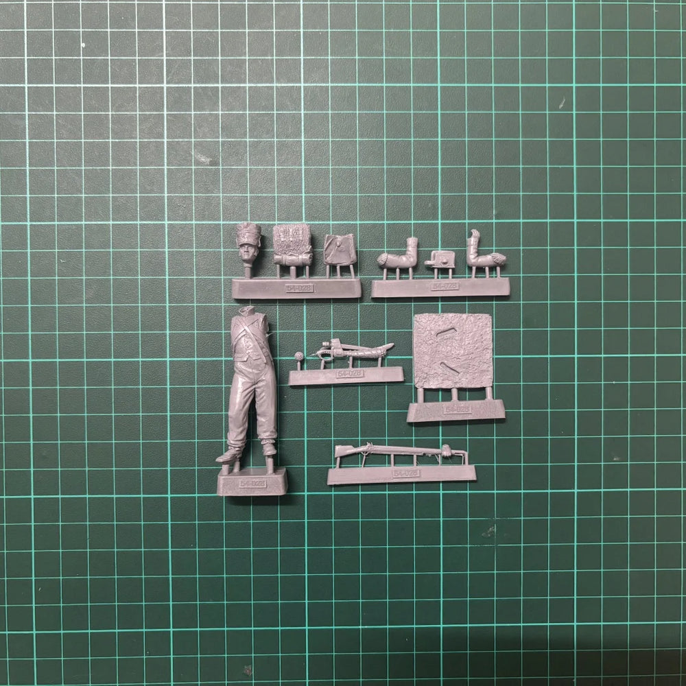 54mm Napoleonic Irish Regiment Cavalry Officer, Resin Model Figure Kit, Unassembled and Unpainted