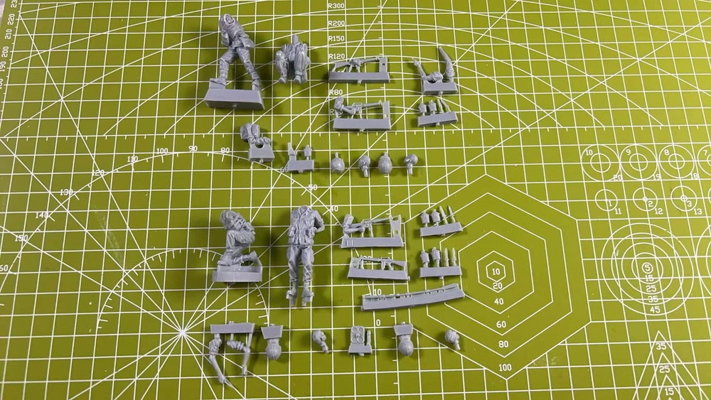 1/35 Vietnam War American Infantry in Combat Action, 4 Figures, Resin Model Figure Kit, Unassembled and Unpainted