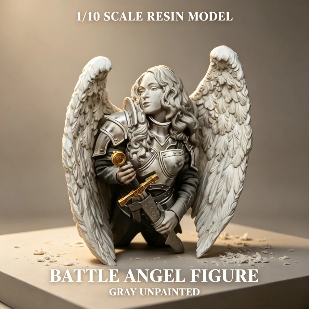 1/10 Battle Angel Warrior, Resin Model Figure Kit, Sci-Fi Theme, Unassembled and Unpainted