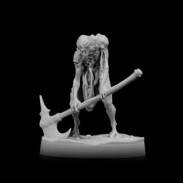 Crowned Axe Warrior, Resin Model Figure Kit, Fantasy Theme, Unassembled and Unpainted
