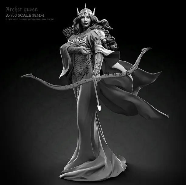 38mm Archer Queen, Resin Model Figure Kit, Fantasy Theme, Unassembled and Unpainted