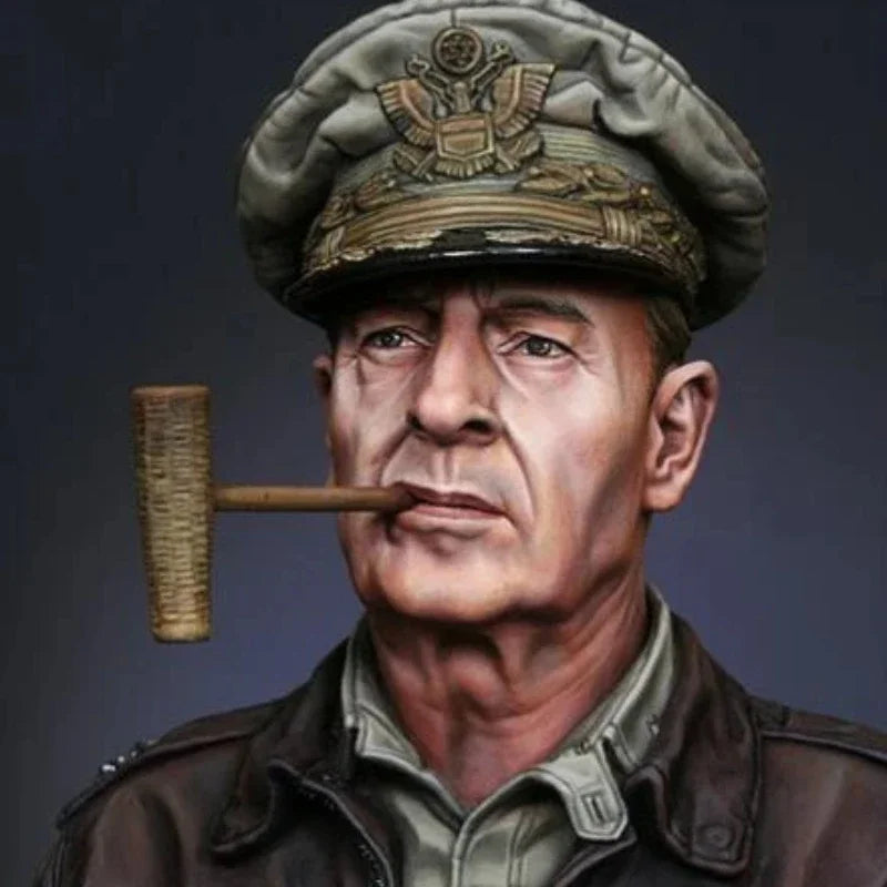1/10 WWII American General, Resin Model Bust Kit, Unassembled and Unpainted