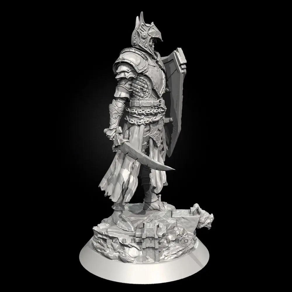 50mm Medieval Undead Knight, Resin Model Figure Kit, Unassembled and Unpainted