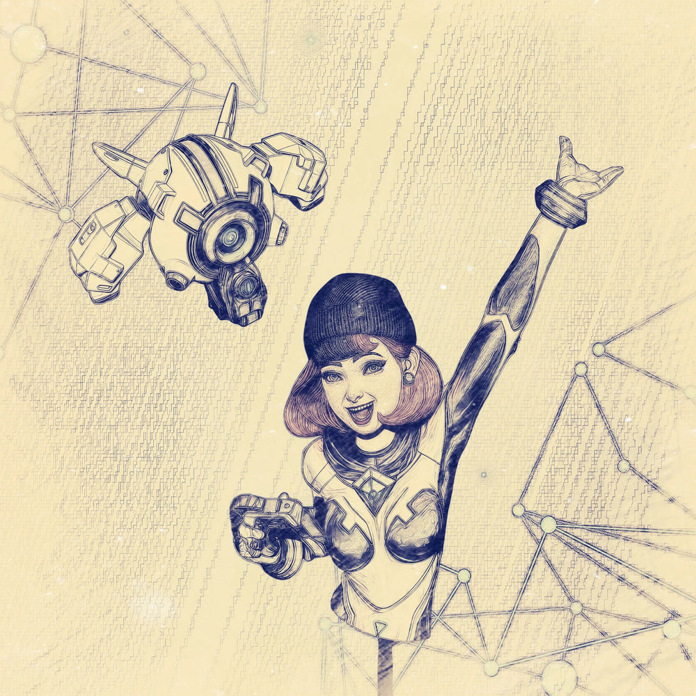 1/10 Mechanical Cyborg Girl, Resin Model Bust Kit, Sci-Fi Theme, Unassembled and Unpainted