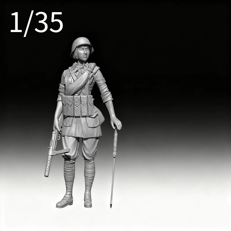 1/35 WWI National Army Soldiers, 2 Figures, Resin Model Figure Kit, Unassembled and Unpainted