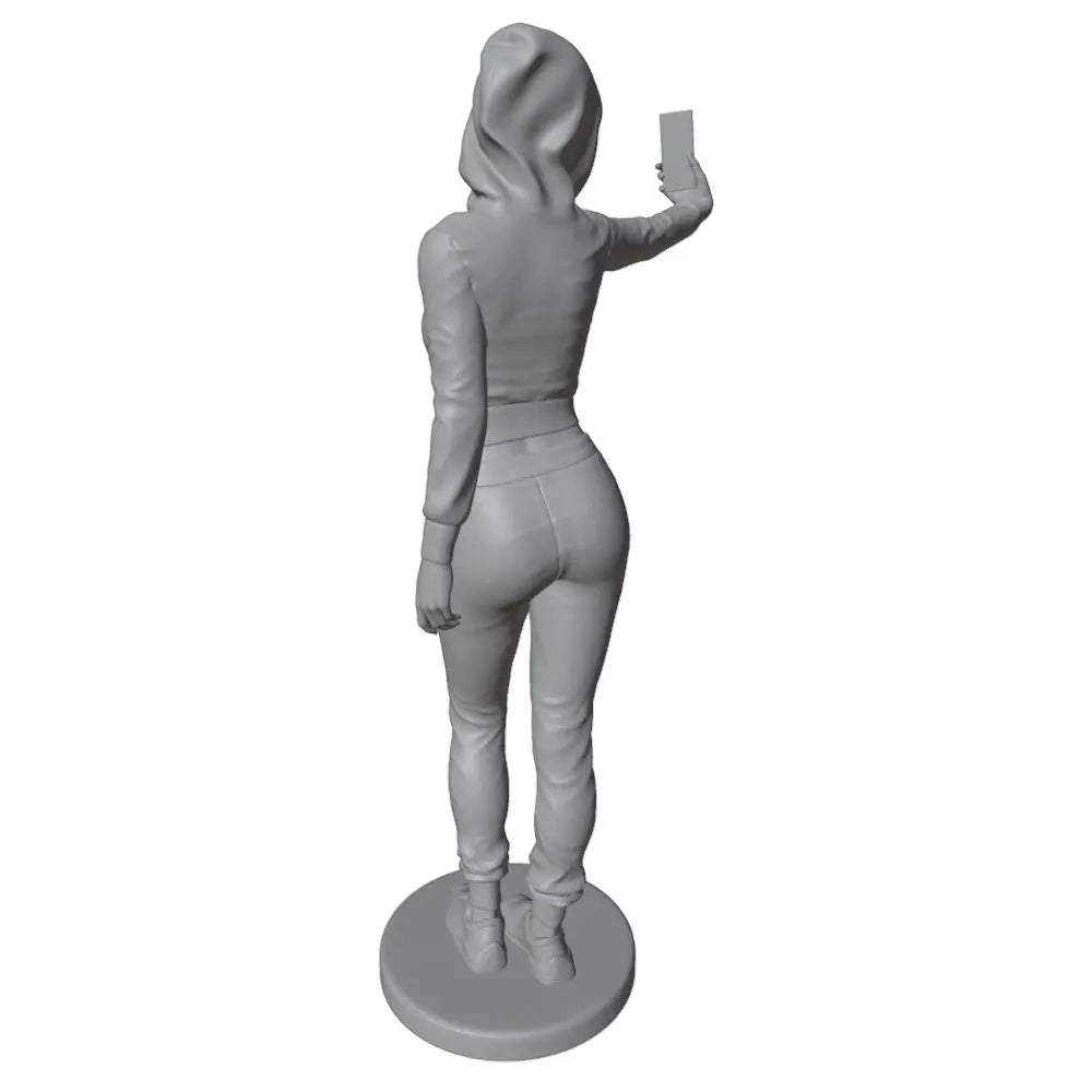 75mm Modern Girl, Resin Model Figure Kit, Unassembled and Unpainted