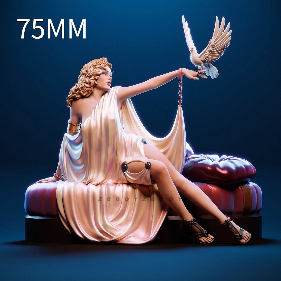 75mm Fallen Bird Girl, Resin Model Figure Kit, Mythology Theme, Unassembled and Unpainted