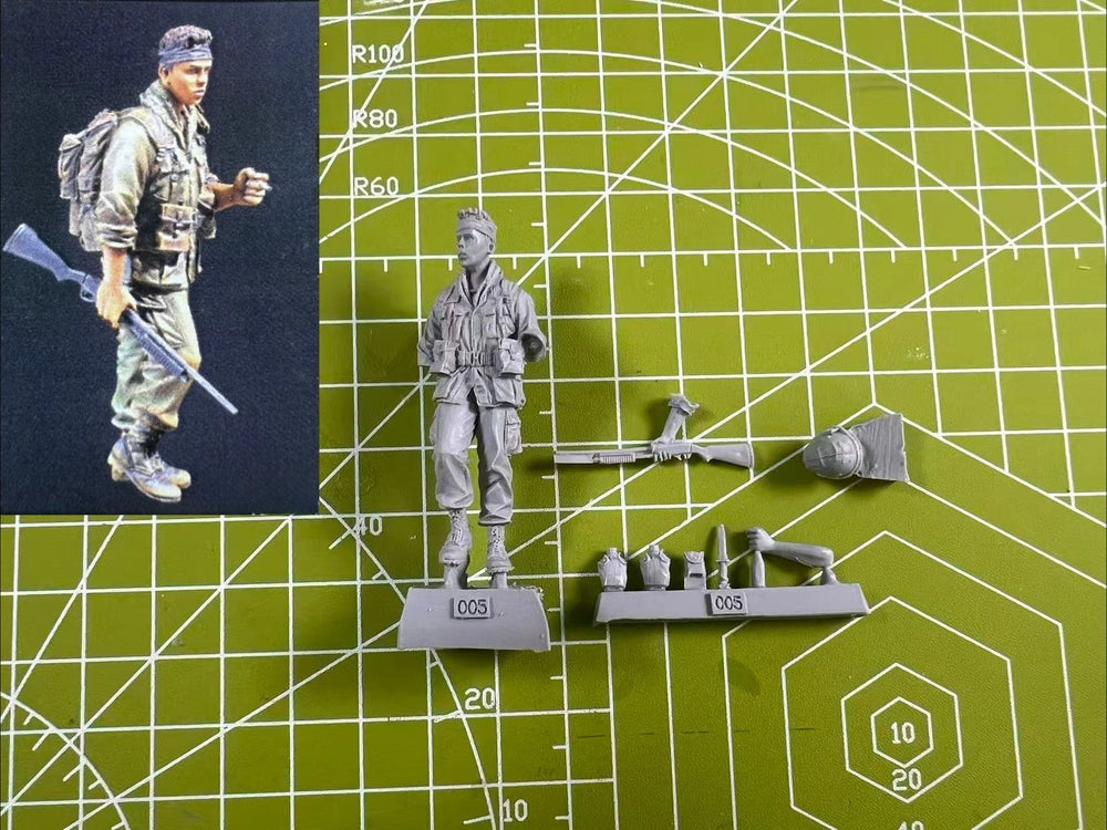 1/35 WWII US Infantry Corporal, Resin Model Figure Kit, Unassembled and Unpainted