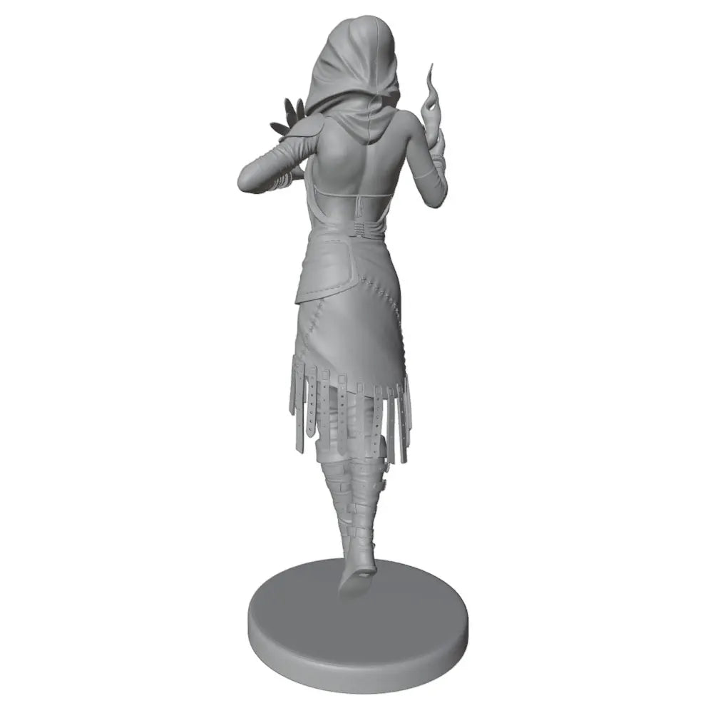 75mm Female Spellcaster, Resin Model Figure Kit, Fantasy Theme, Unassembled and Unpainted