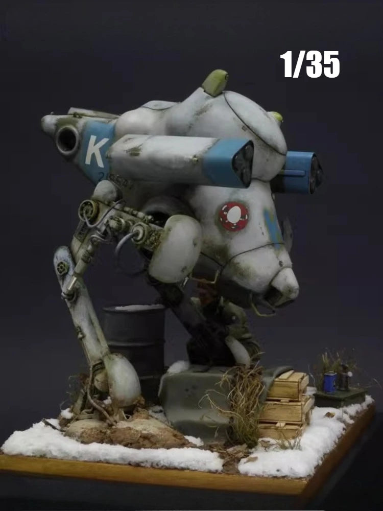 1/35 Bipedal Mecha, Resin Model Mecha Kit, Sci-Fi Theme, Unassembled and Unpainted