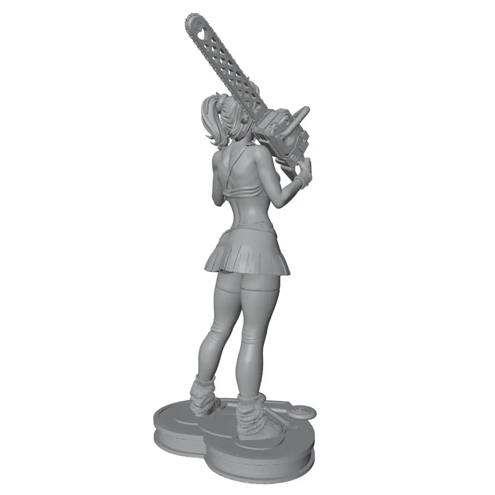 75mm Girl with Twin-Tails, Resin Model Figure Kit, Anime Theme, Unassembled and Unpainted