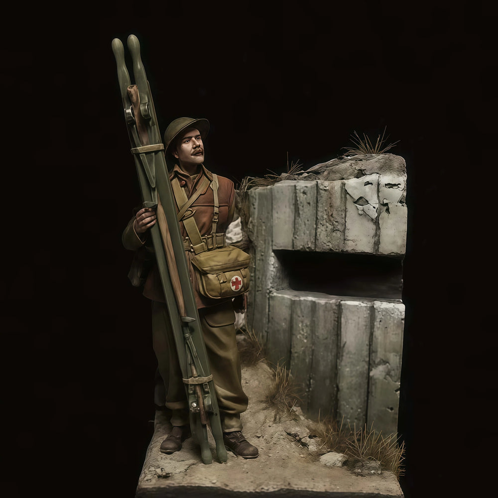 1/35 WWI Australian Soldier with Slouch Hat, Resin Model Figure Kit, Unassembled and Unpainted