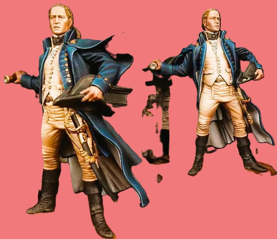 1/24 Napoleonic Officers, 2 Figures, Resin Model Figure Kit, Unassembled and Unpainted