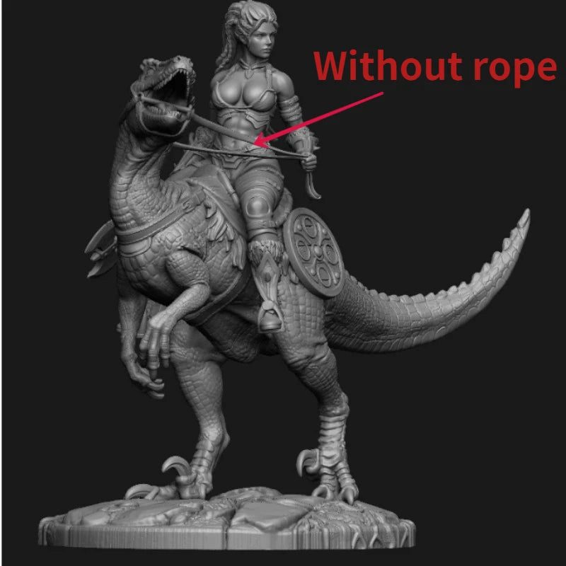 1/32 Dragon Warrior Female, Resin Model Figure Kit, Fantasy Theme, Unassembled and Unpainted