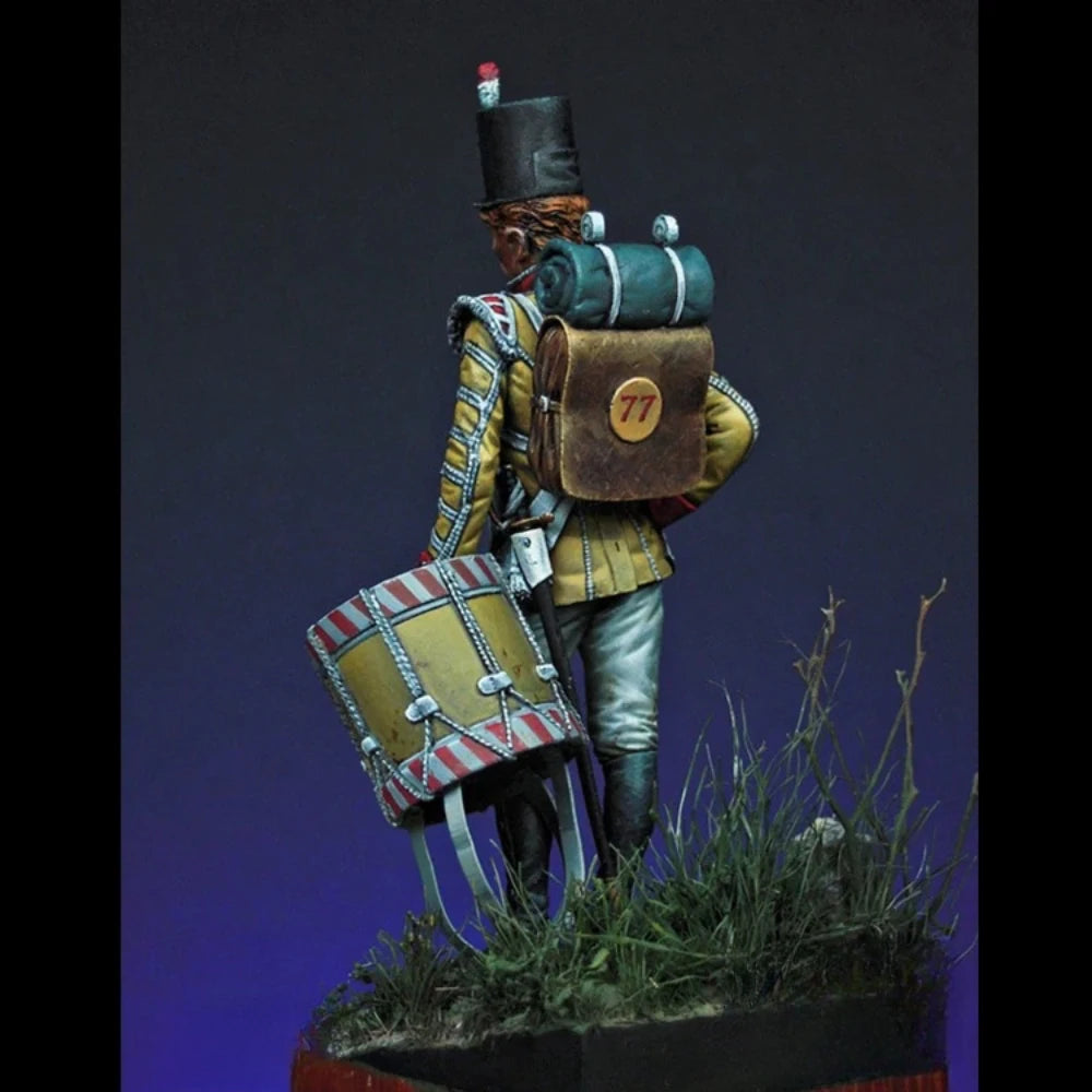 54mm Napoleonic Drummer Boy, Resin Model Figure Kit, Unassembled and Unpainted