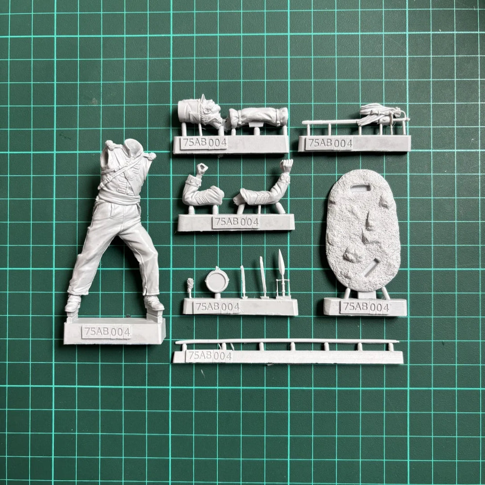 75mm Napoleonic British Infantry Guards Sergeant, Resin Model Figure Kit, Unassembled and Unpainted