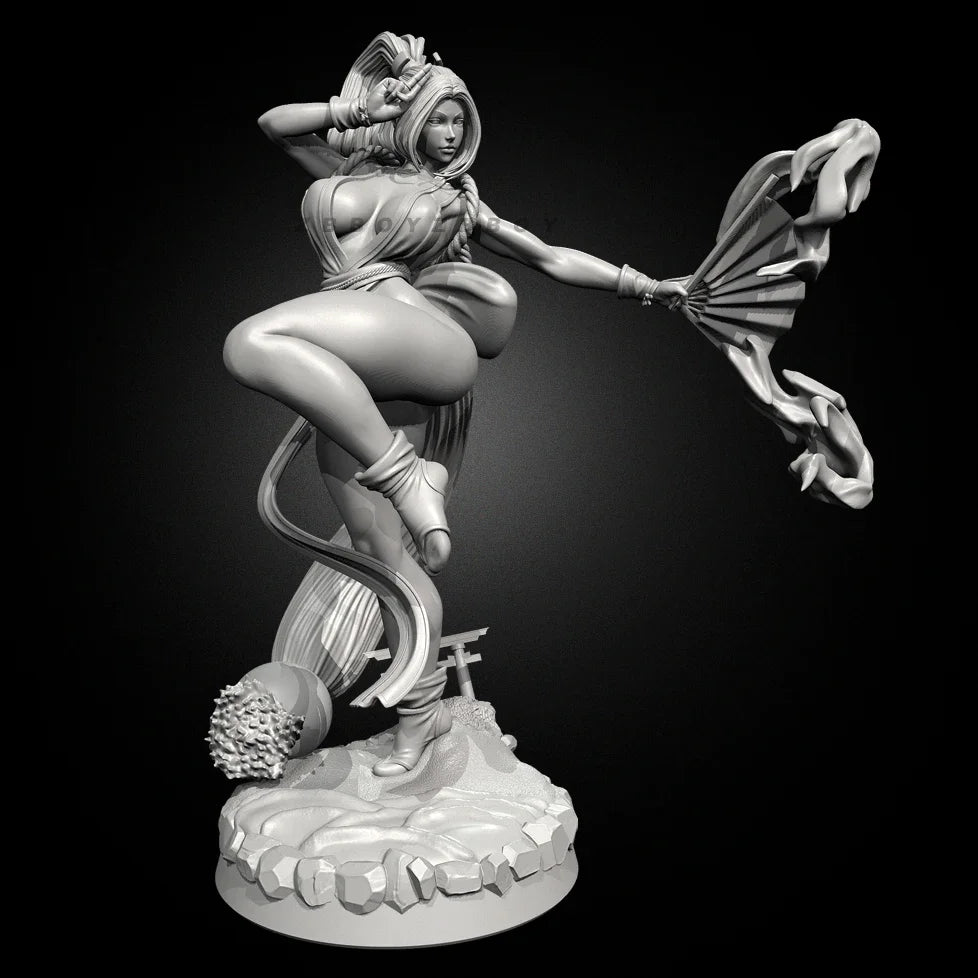 90mm Fantasy Pin-Up Warrior, Resin Model Figure Kit, Unassembled and Unpainted