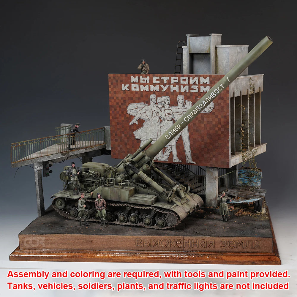 1/35 Cold War Soviet Military Base, Resin Model Diorama Kit, Unassembled and Unpainted