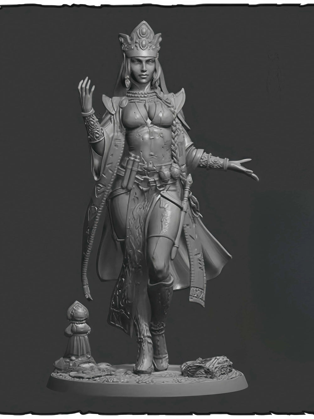 1/24 Queen, Resin Model Figure Kit, Fantasy Theme, Unassembled and Unpainted