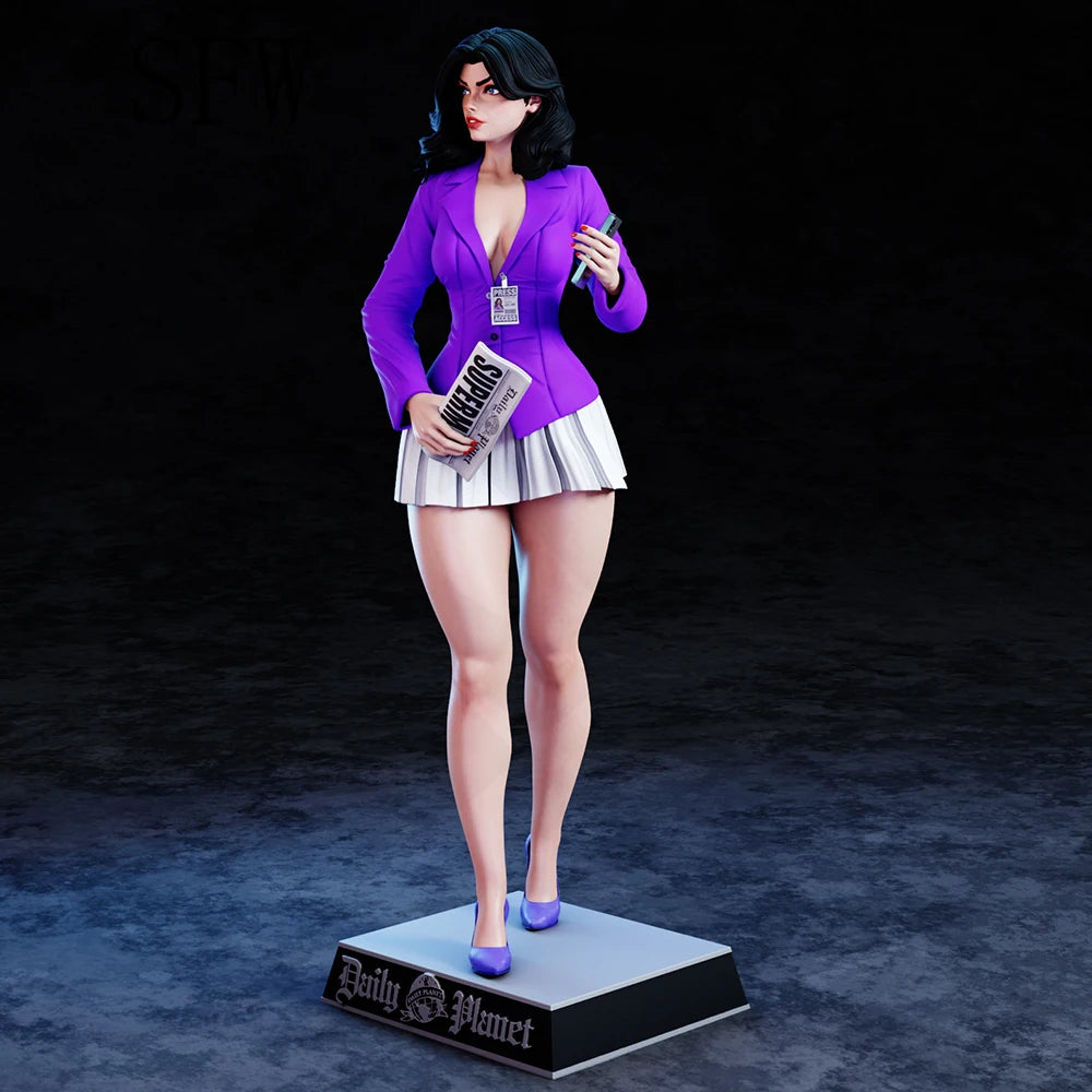 1/24 Woman in Purple Outfit, Resin Model Figure Kit, Unassembled and Unpainted
