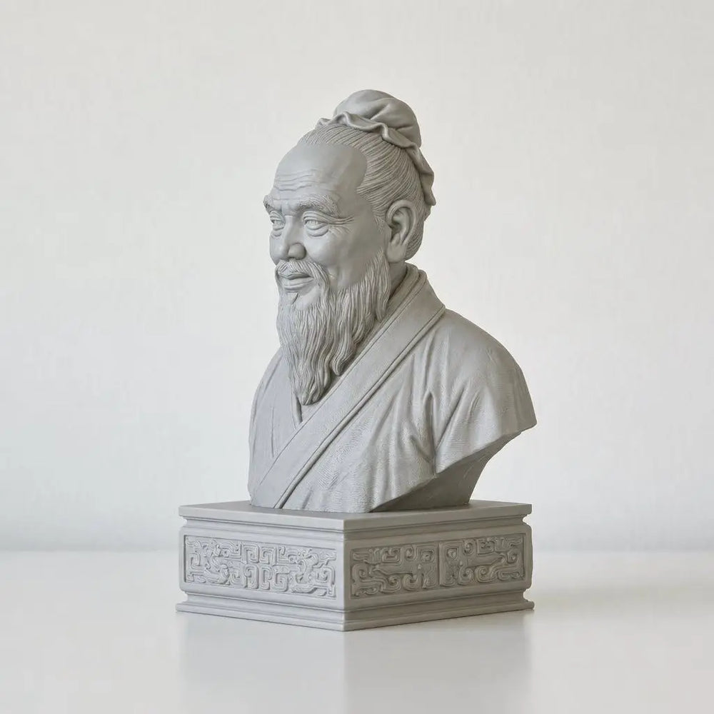 120mm Ancient Confucian Sage Busts, 3 Figures, Resin Model Bust Kit, Unassembled and Unpainted