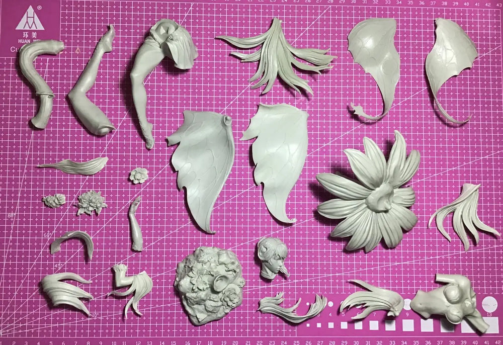 1/9 Demon/Fairy with Wings, Resin Model Figure Kit, Fantasy Theme, Unassembled and Unpainted