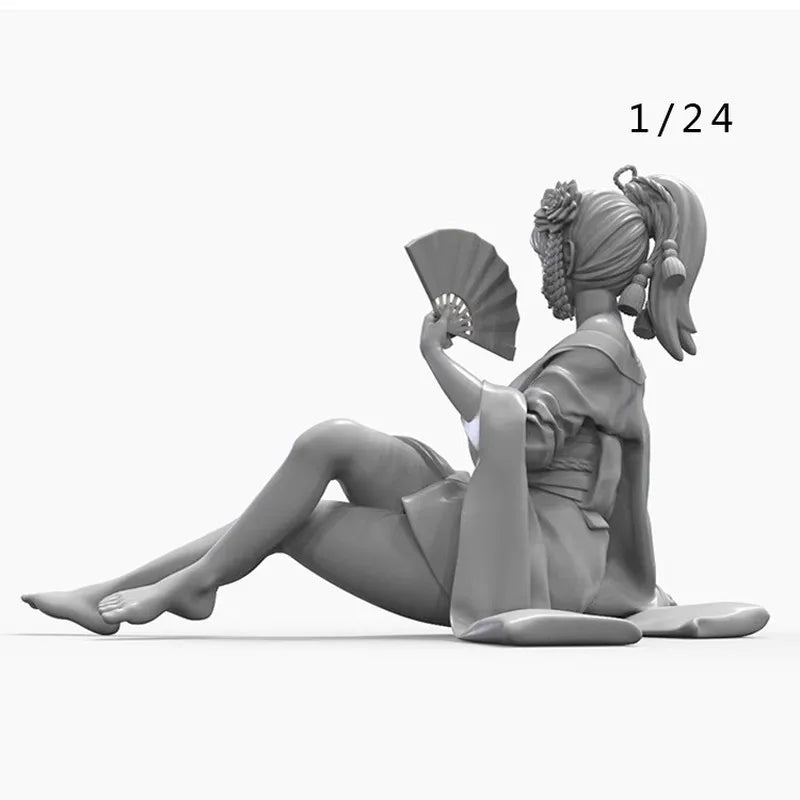 1/24 Oriental-Inspired Female Character, Resin Model Figure Kit, Unassembled and Unpainted