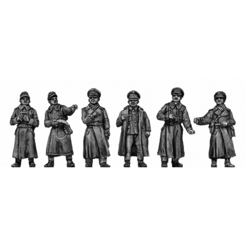 1/72 WWII Military Officers, 6 Figures, Resin Model Figure Kit, Unassembled and Unpainted