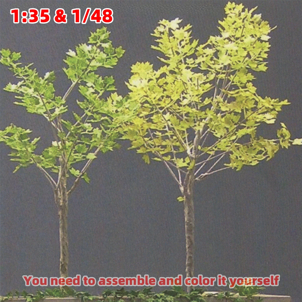 1/35 Sycamore Tree Set, Resin Model Terrain Kit, Wildlife Theme, Unpainted