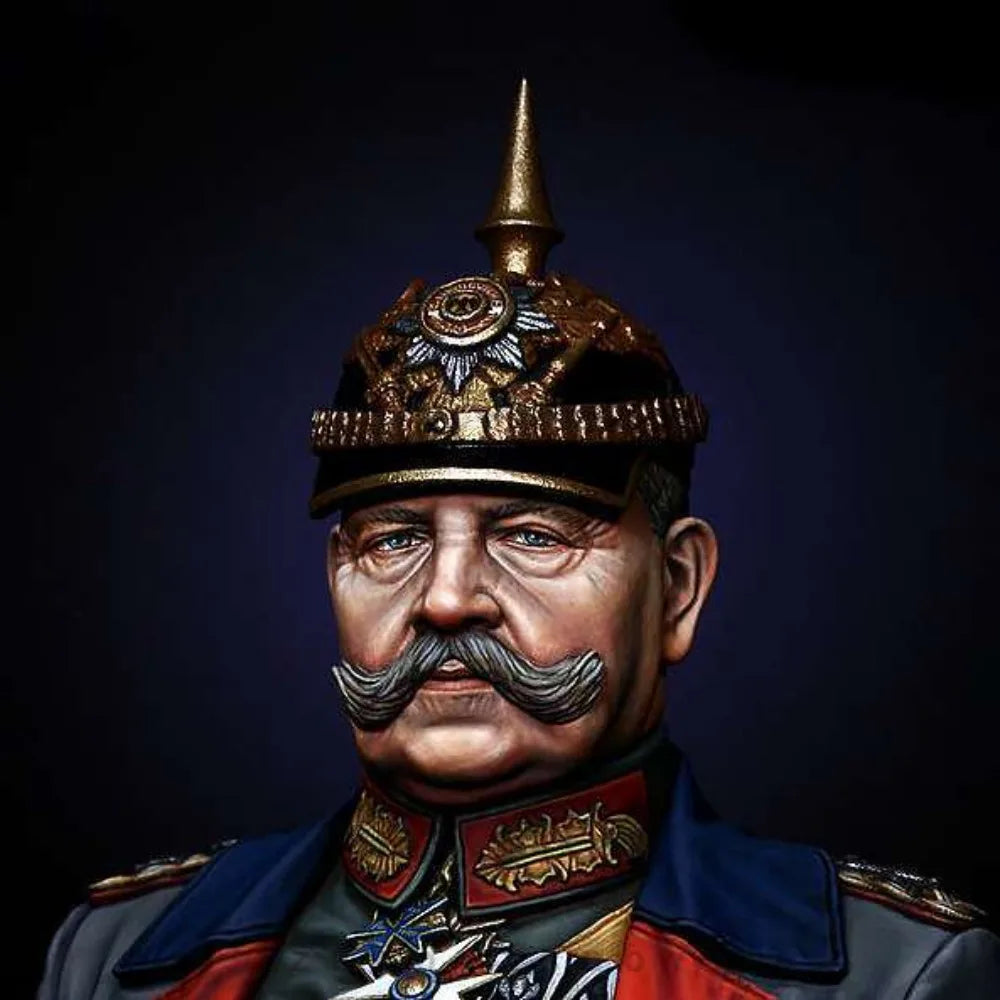 1/10 WWI German Prussian Officer, 3 Figures, Resin Model Bust Kit, Unassembled and Unpainted