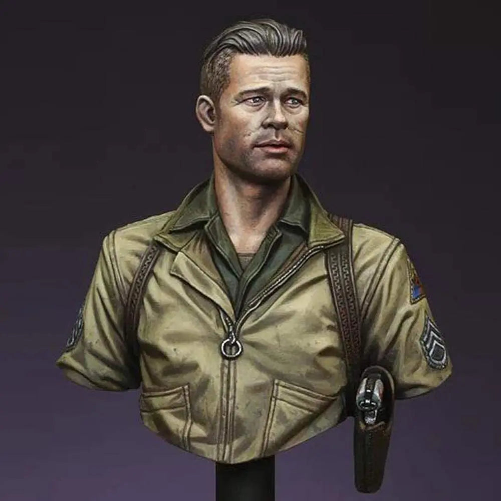 1/16 WWII American Military Officer, Resin Model Bust Kit, Unassembled and Unpainted